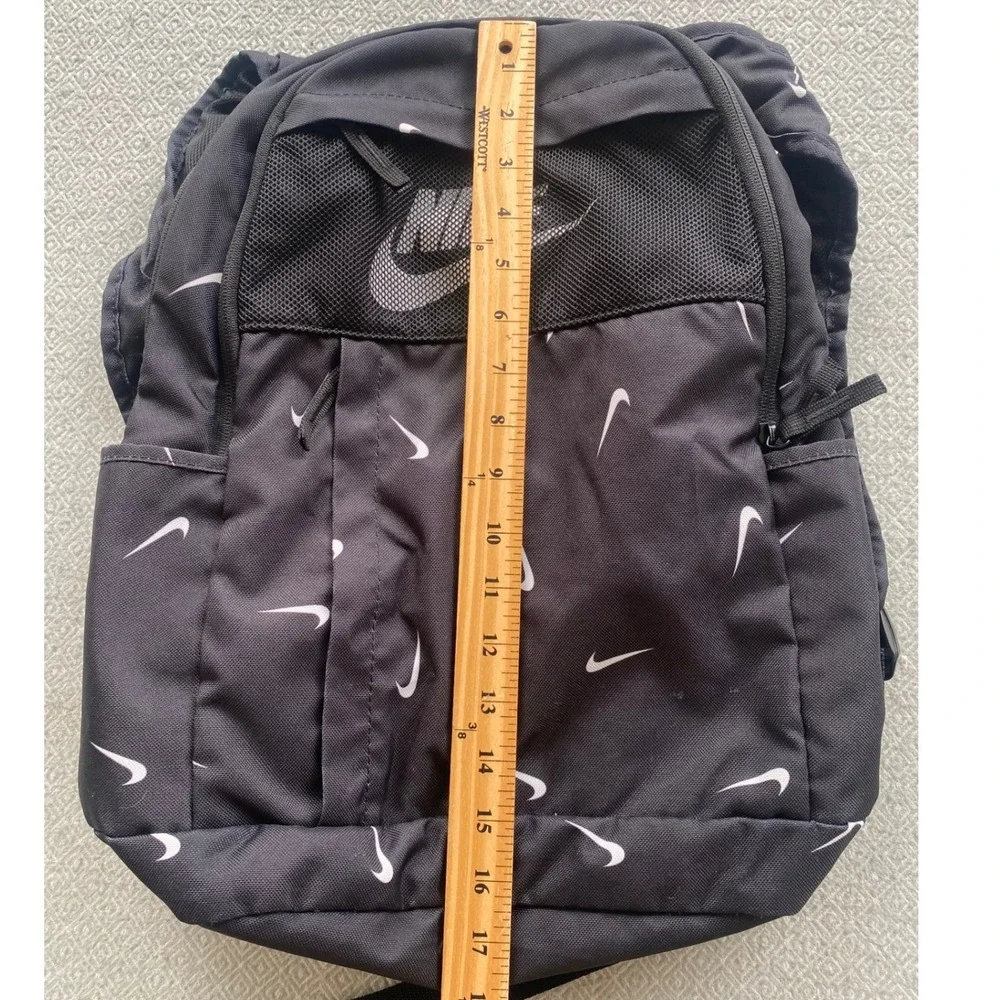Nike Backpack Unisex Small Black Brasilia‎ JDI Mini All Over Swoosh Logo Print